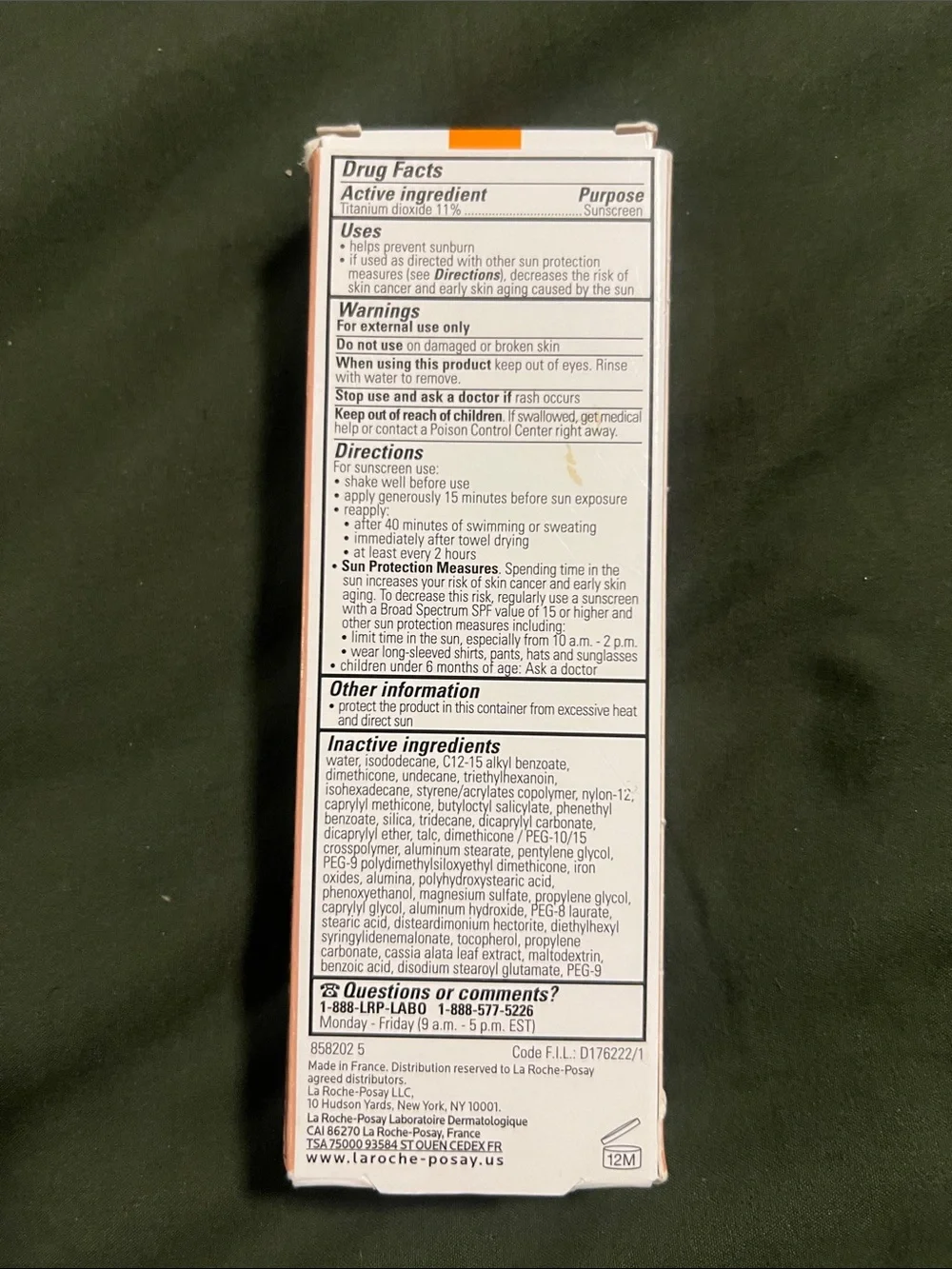 Anthelios Tinted Mineral SPF 50 Light Fluid Sunscreen - Tinted (Peach)